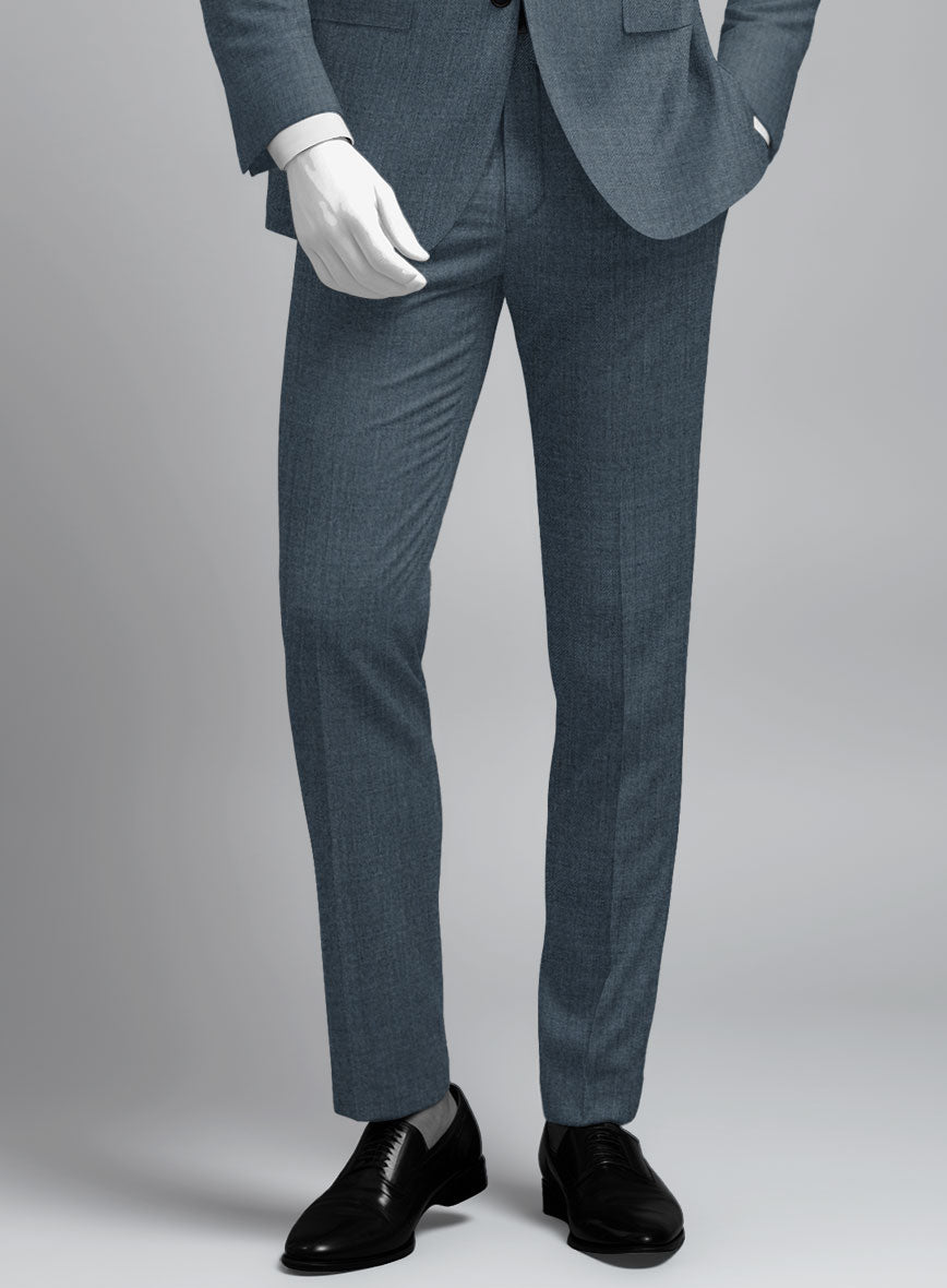 Napolean Stretch Pacific Blue Wool Suit - StudioSuits