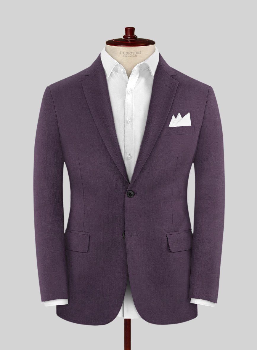 Napolean Stretch Purple Wool  Jacket - StudioSuits