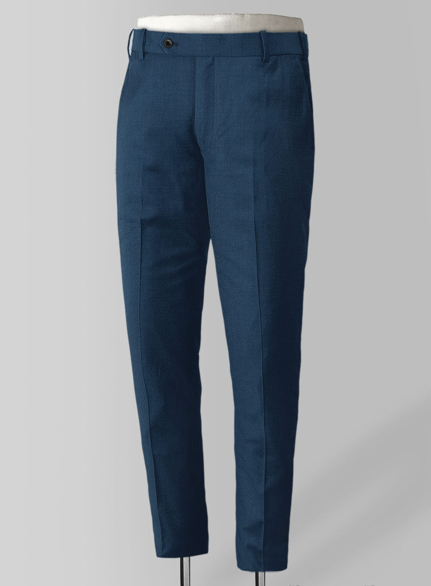 Napolean Stretch Powder Blue Wool Pants - StudioSuits