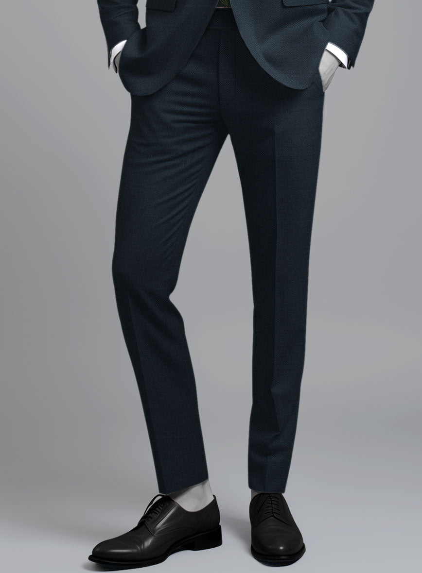 Napolean Stretch Sailor Blue Wool Suit - StudioSuits