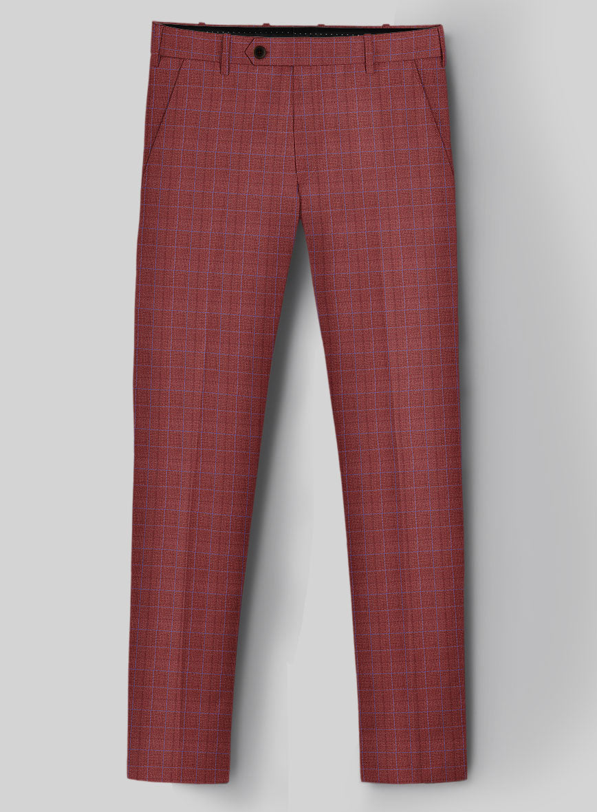 Napolean Tonia Red Wool Pants - StudioSuits