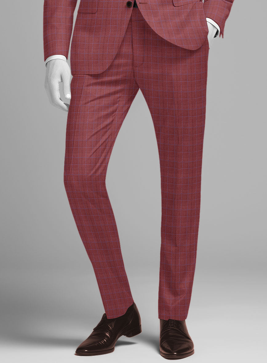 Napolean Tonia Red Wool Suit - StudioSuits