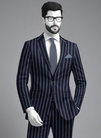 Napolean Vanda Navy Blue Wool Jacket - StudioSuits