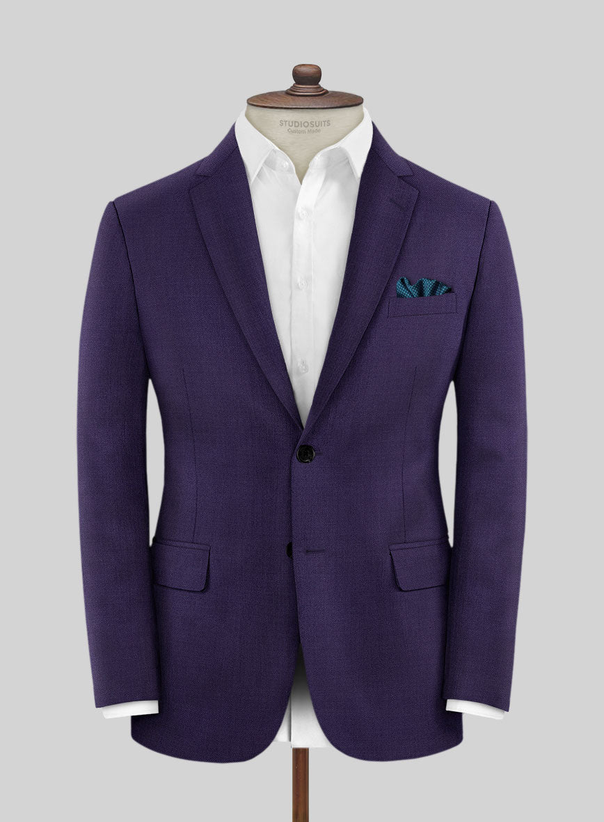 Napolean Violet Wool Jacket - StudioSuits