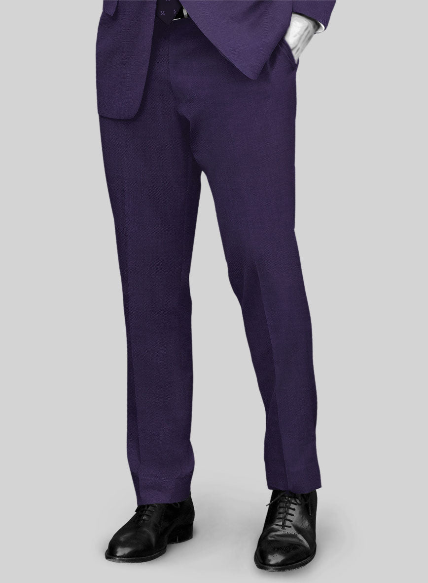 Napolean Violet Wool Pants - StudioSuits