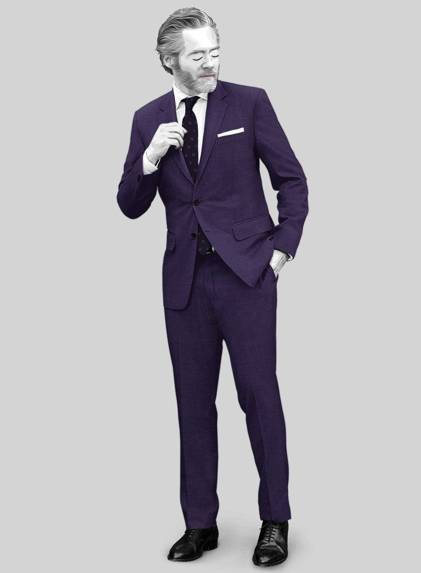 Napolean Violet Wool Suit - StudioSuits