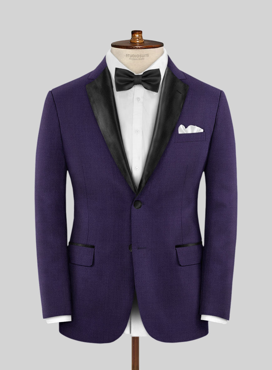 Napolean Violet Wool Tuxedo Jacket