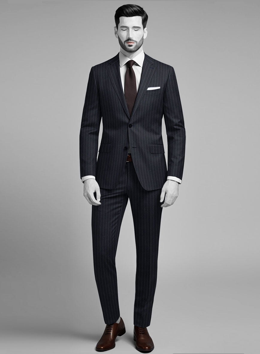 Napolean Windsor Blue Stripe Wool Suit