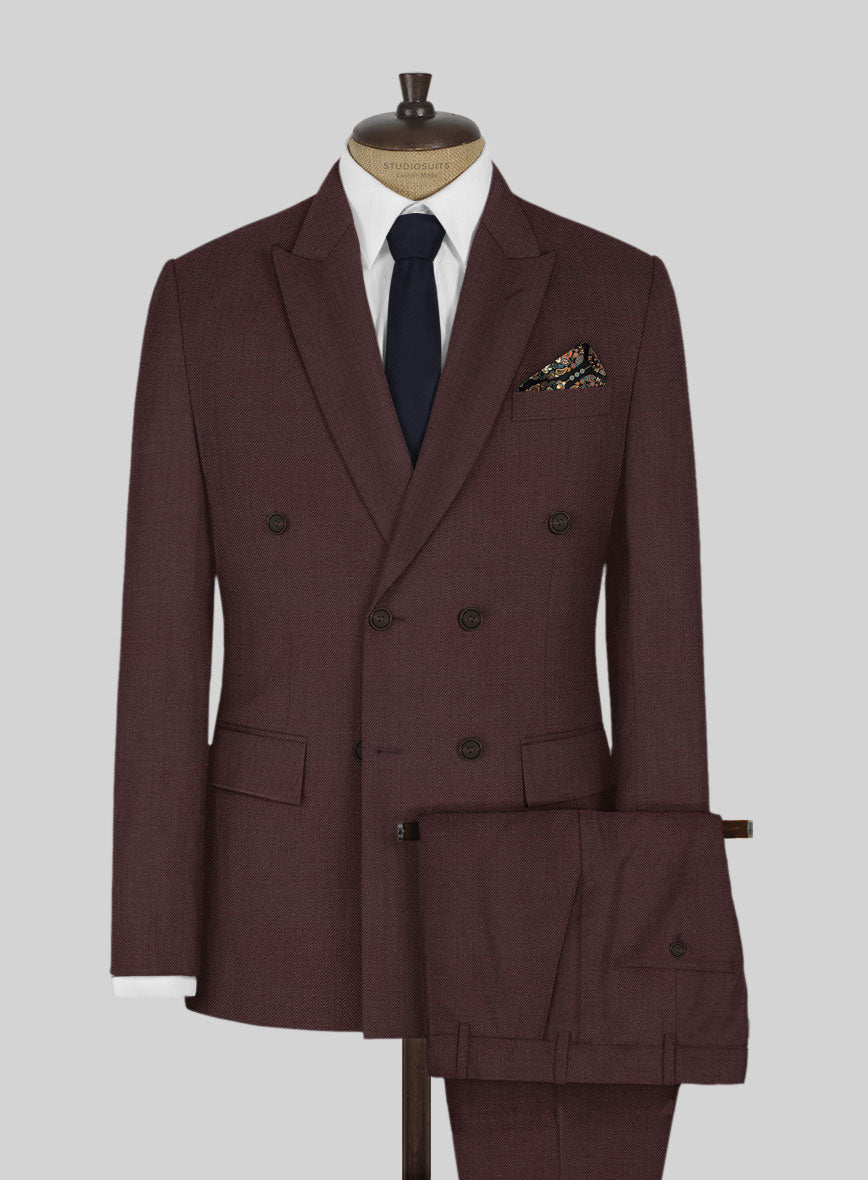 Napolean Wine Wool Suit - StudioSuits