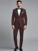 Napolean Wine Wool Tuxedo Suit - StudioSuits