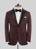 Napolean Wine Wool Tuxedo Suit - StudioSuits