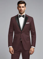 Napolean Wine Wool Tuxedo Suit - StudioSuits