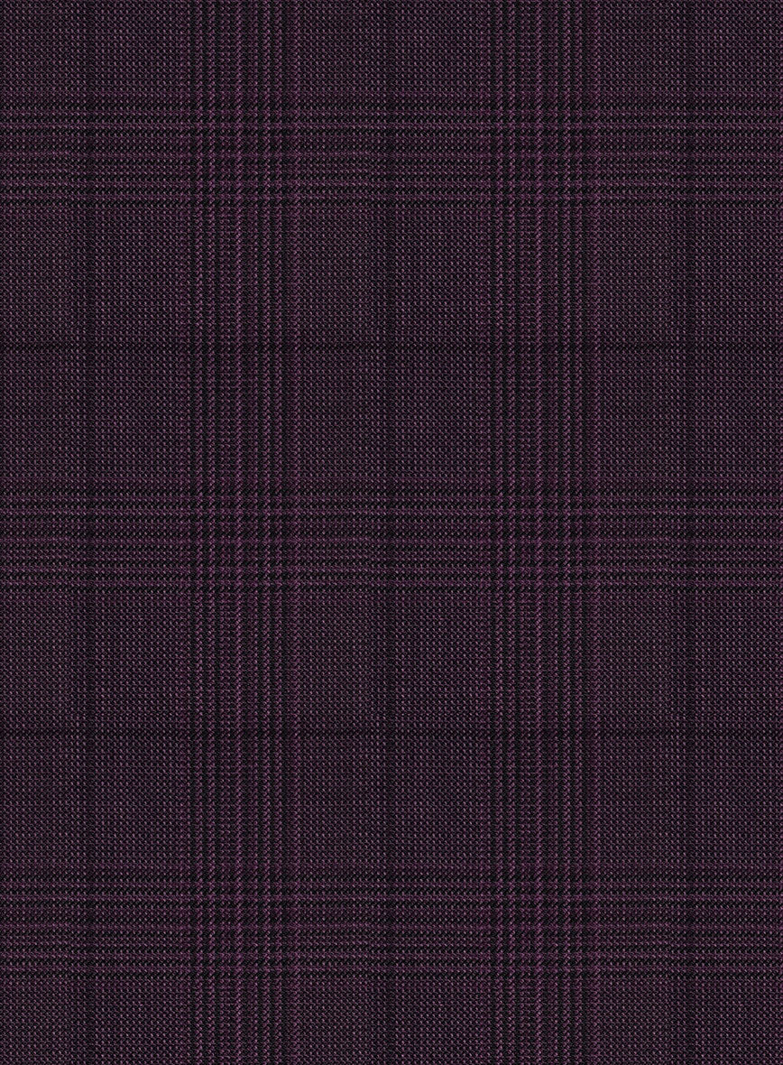 Napoleon Xina Tartan Purple Wool Jacket - StudioSuits