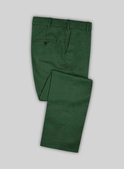 Napolean Yale Green Wool Pants - StudioSuits