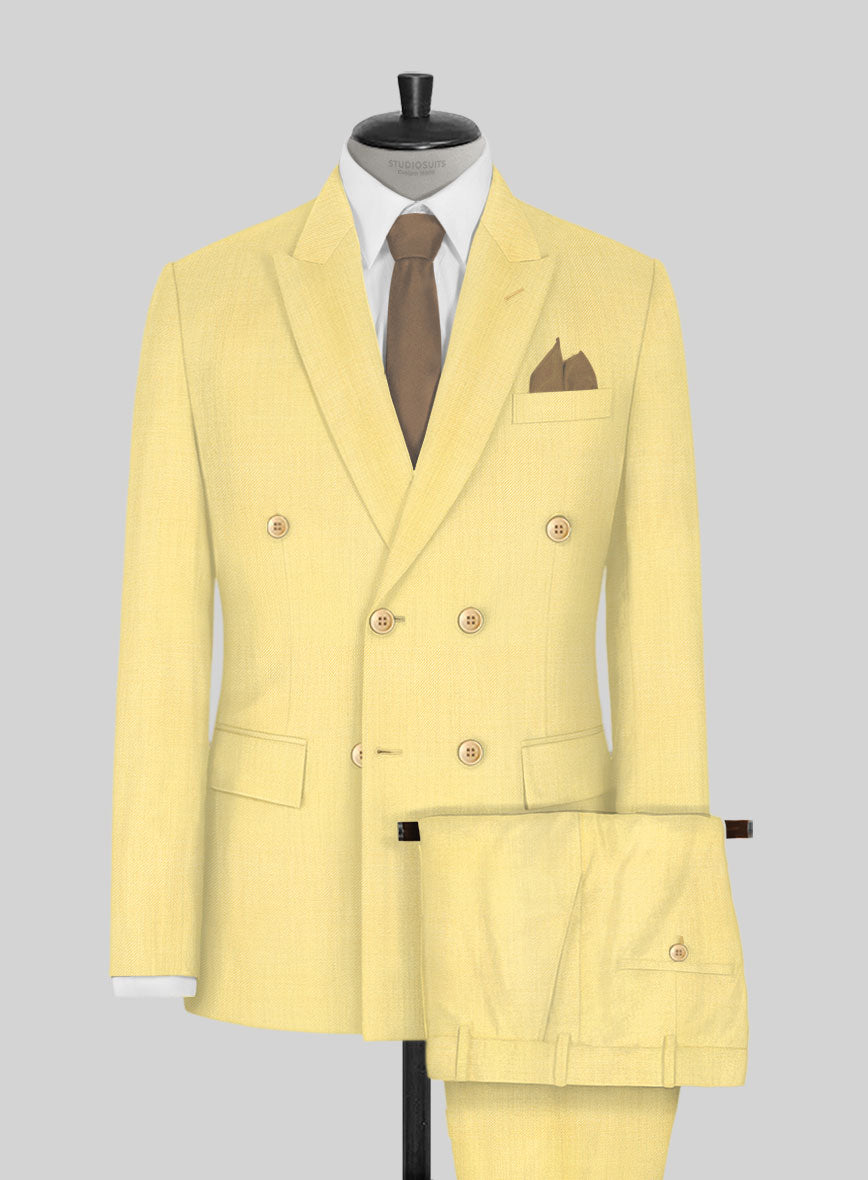 Napolean Yellow Wool Suit - StudioSuits