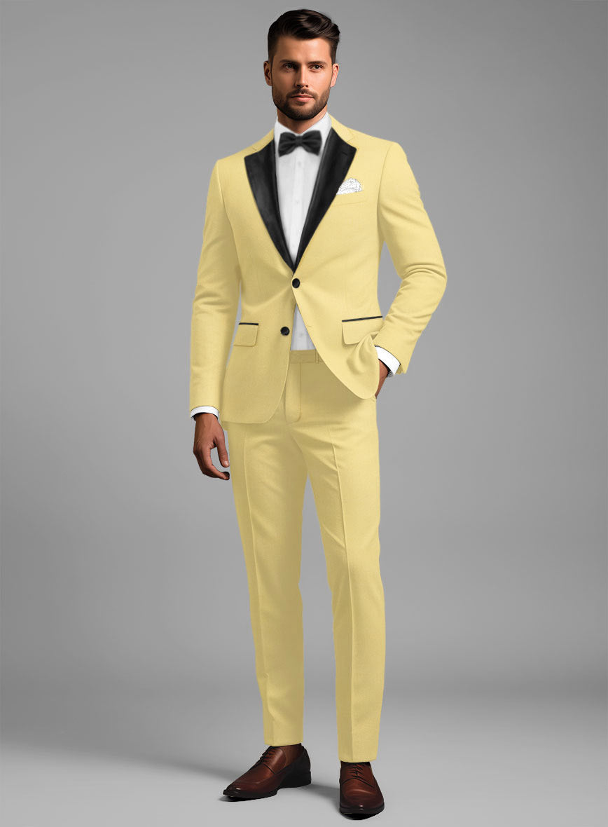 Napolean Wool Yellow Tuxedo Suit - StudioSuits