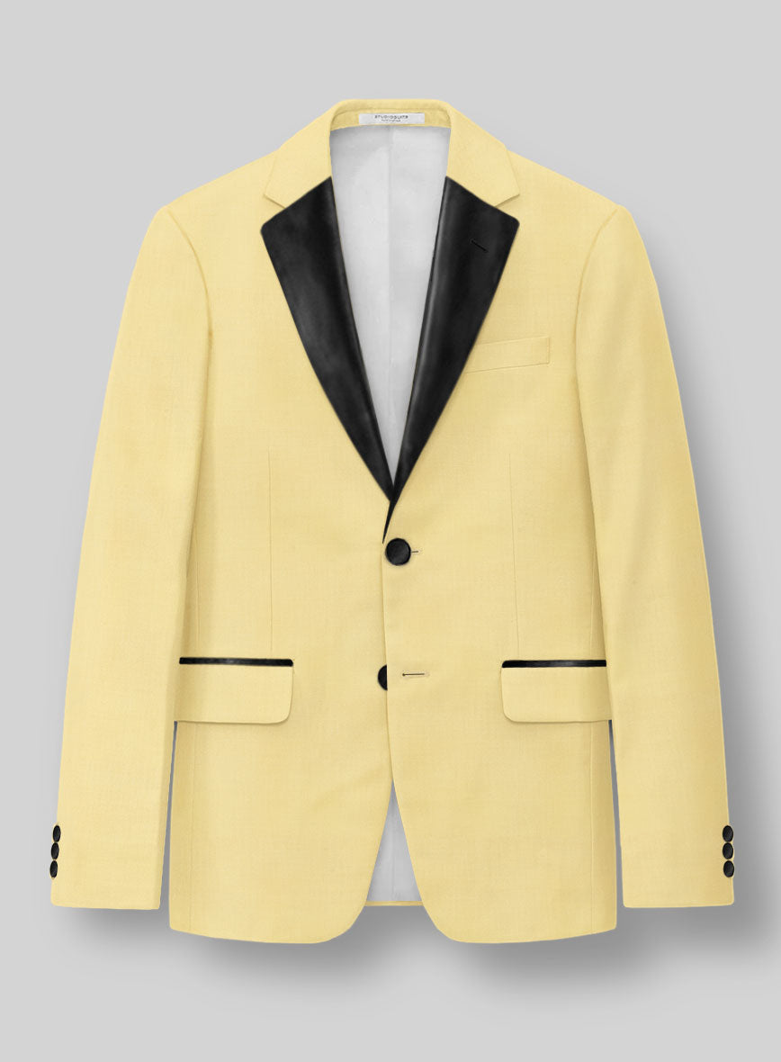 Napolean Wool Yellow Tuxedo Suit - StudioSuits