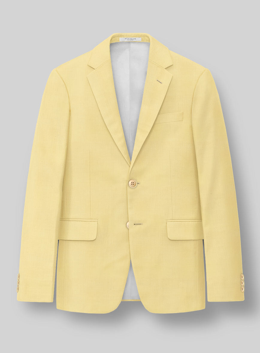 Napolean Yellow Wool Jacket - StudioSuits