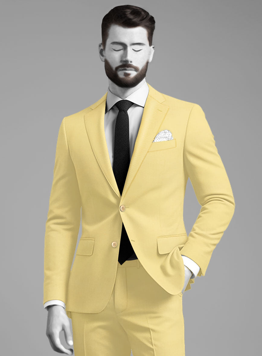 Napolean Yellow Wool Jacket - StudioSuits