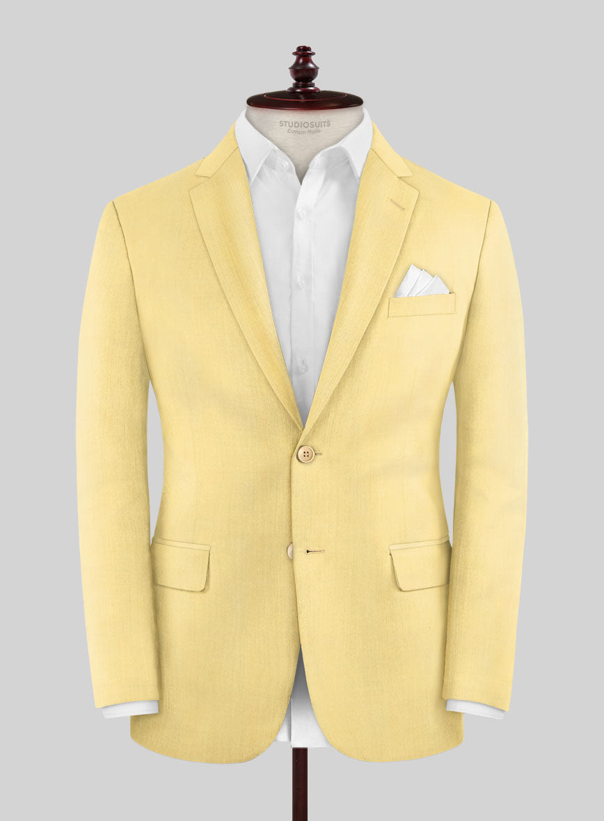 Napolean Yellow Wool Jacket - StudioSuits