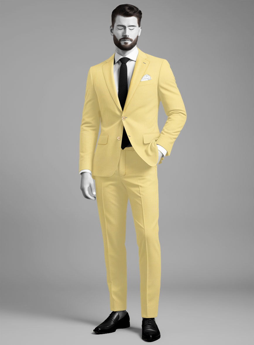 Napolean Yellow Wool Suit - StudioSuits