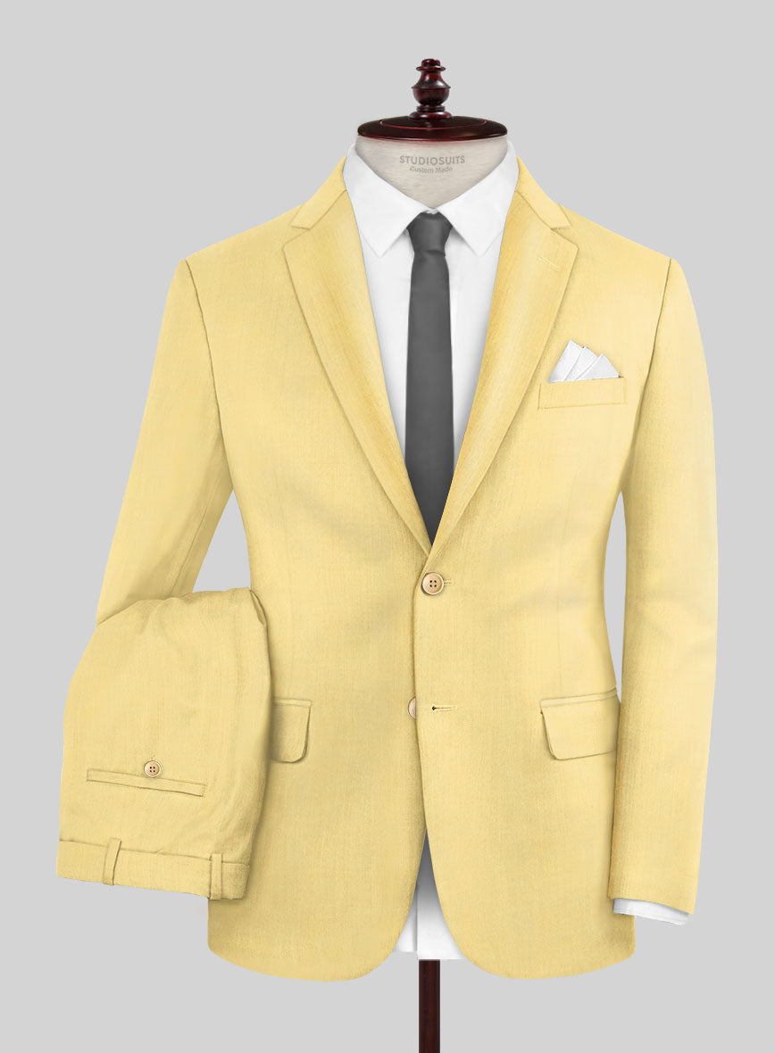 Napolean Yellow Wool Suit - StudioSuits