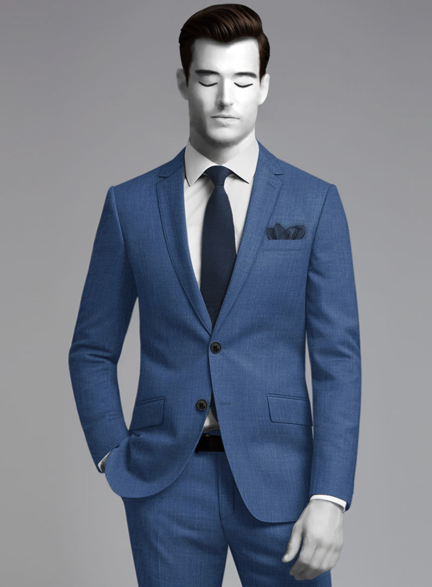 Napolean Ricci Artic Blue Wool Jacket - StudioSuits