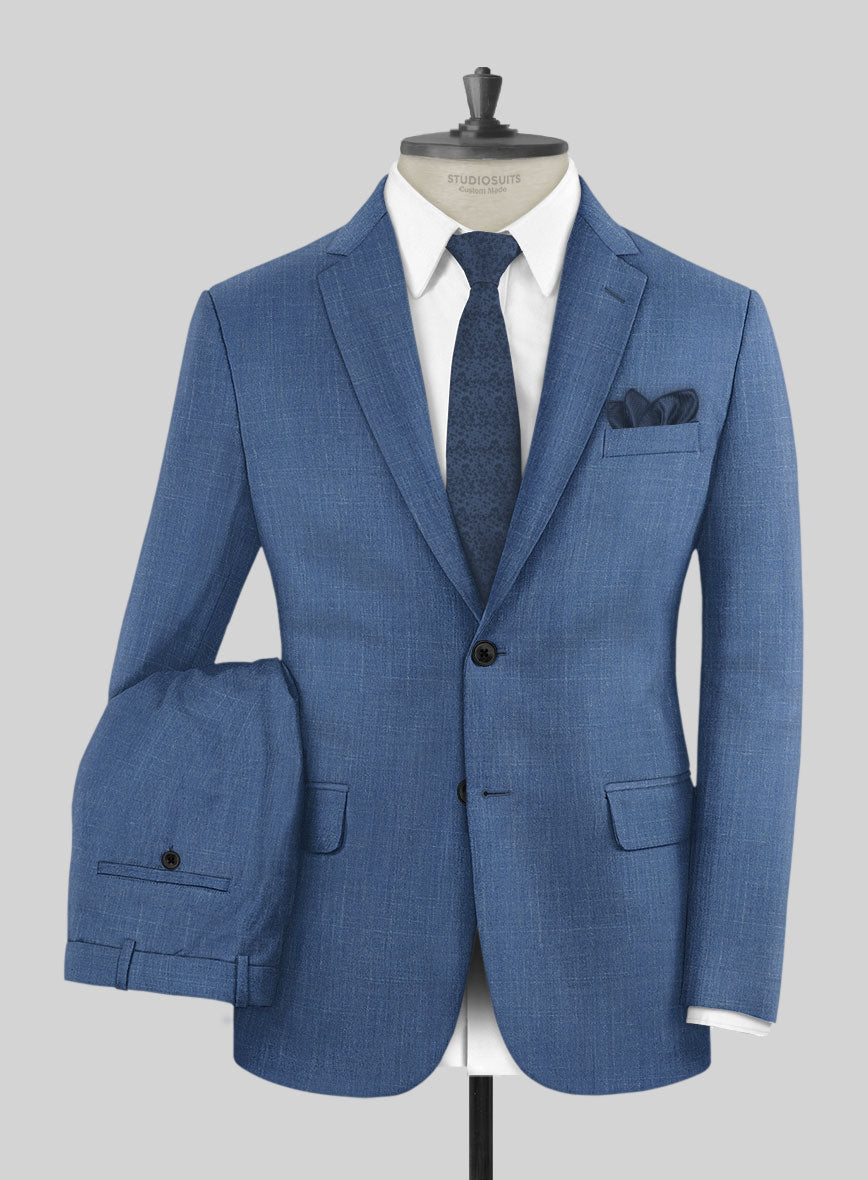 Napolean Ricci Artic Blue Wool Suit - StudioSuits