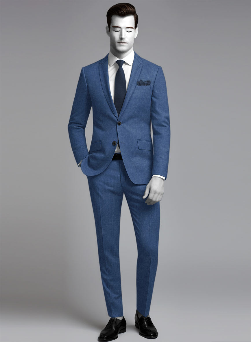 Napolean Ricci Artic Blue Wool Suit - StudioSuits