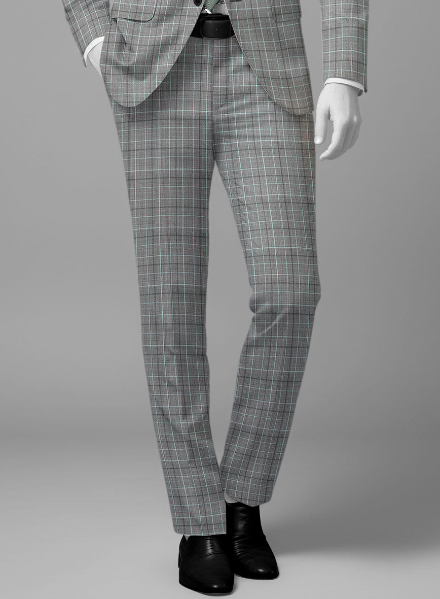 Napolean Tonia Gray Wool Pants - StudioSuits