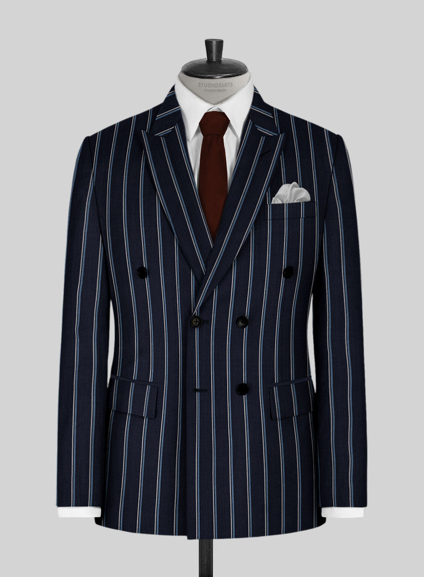 Napolean Vanda Navy Blue Wool Jacket - StudioSuits