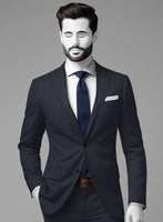 Napolean Navy Blue Wool Suit - StudioSuits