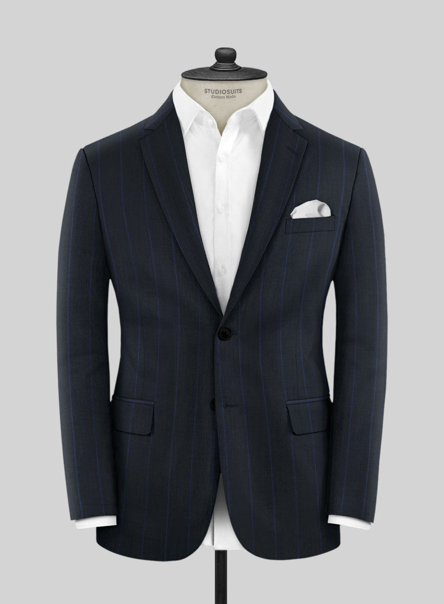 Napolean Rodrio Blue Wool Jacket - StudioSuits