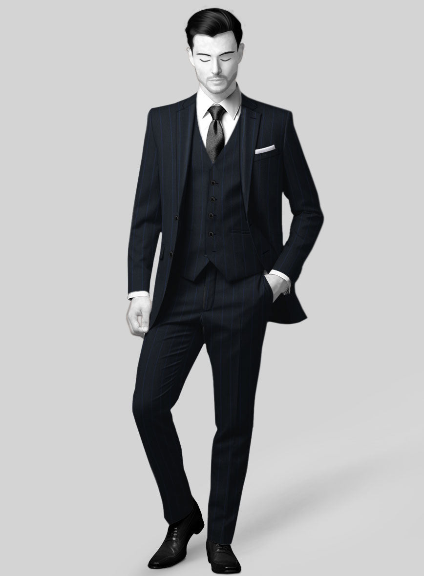 Napolean Rodrio Blue Wool Suit - StudioSuits