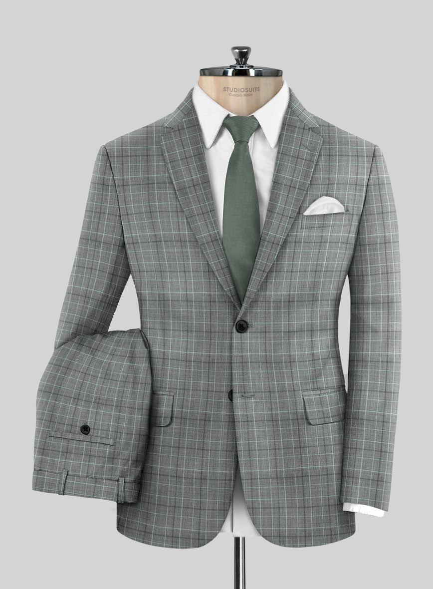 Napolean Tonia Gray Wool Suit - StudioSuits