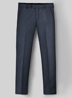 Napolean Slate Blue Wool Pants - StudioSuits