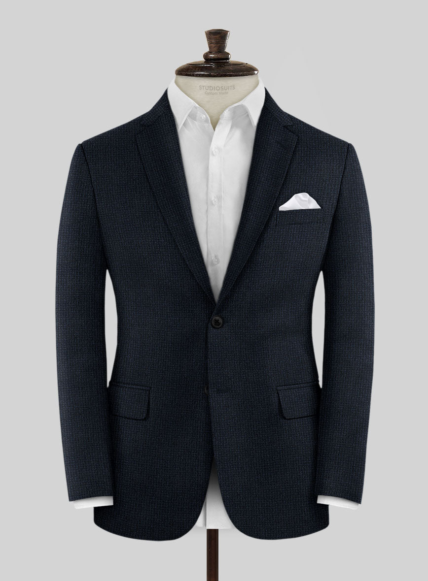 Navy Blue Cashmere Jacket - StudioSuits