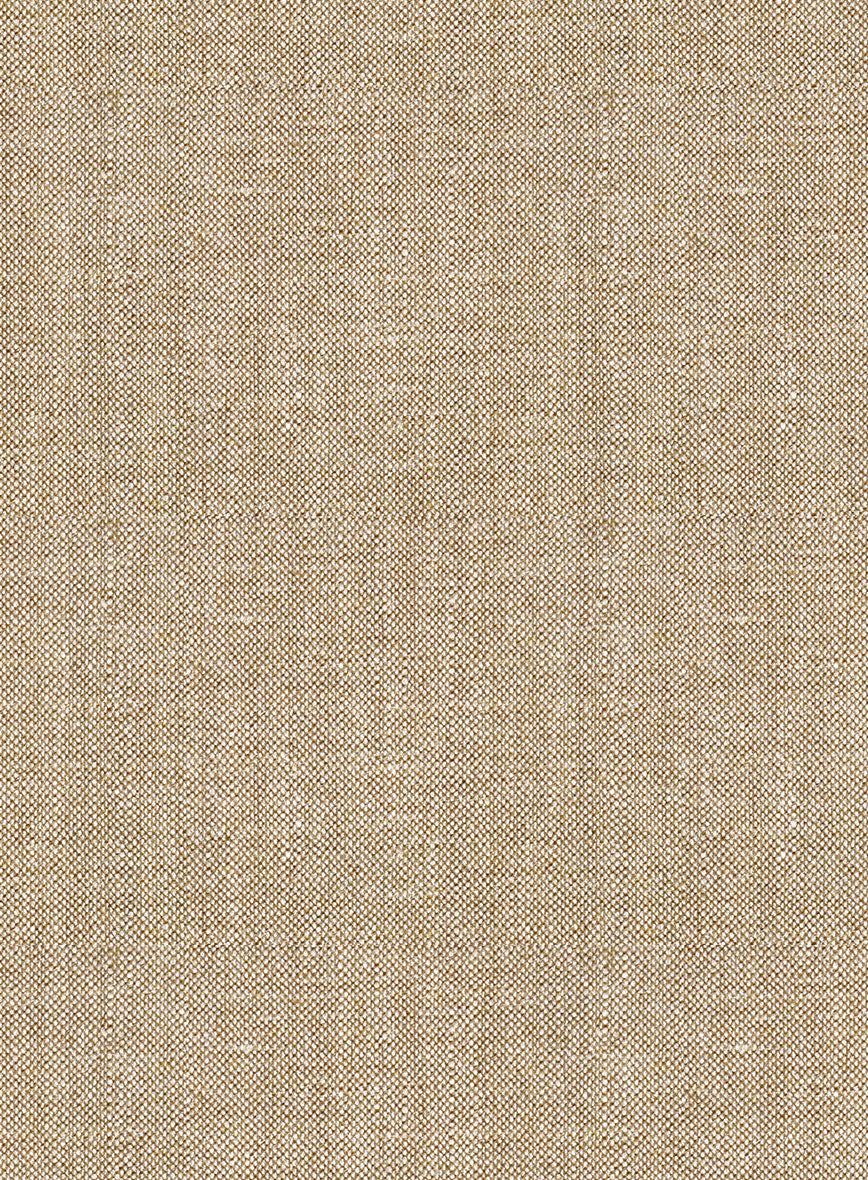 Noble Dark Beige Wool Silk Linen Pants - StudioSuits