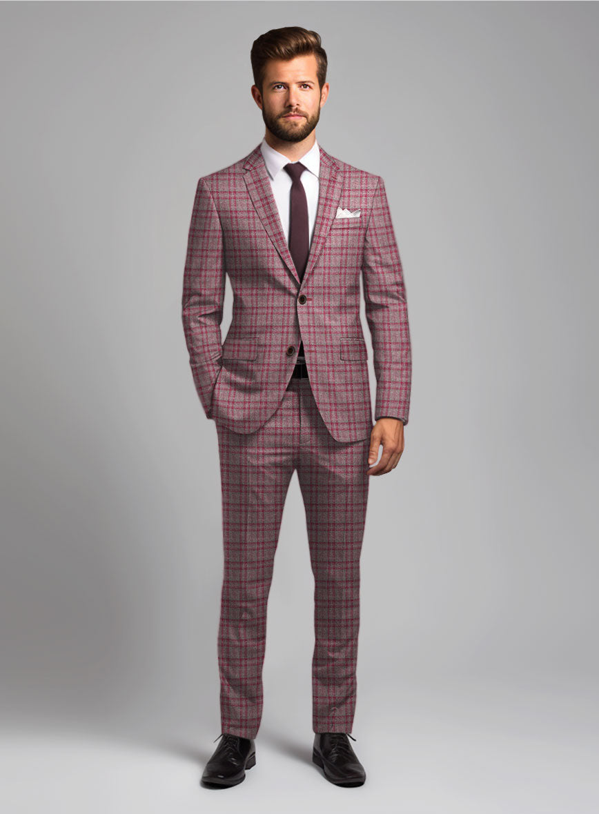 Noble Isadora Check Wool Silk Linen Suit - StudioSuits