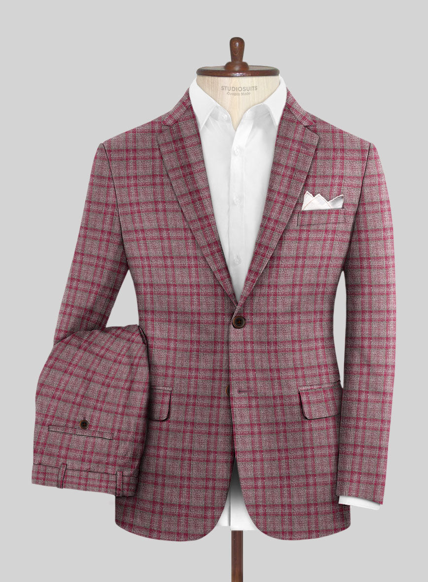 Noble Isadora Check Wool Silk Linen Suit - StudioSuits