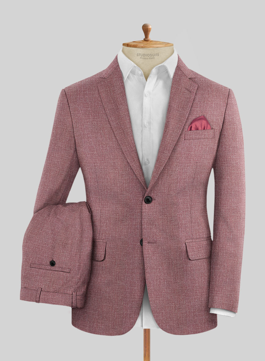 Noble Mauve Wool Silk Linen Suit - StudioSuits