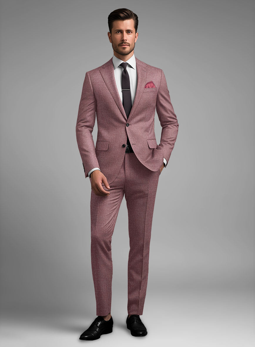 Noble Mauve Wool Silk Linen Suit - StudioSuits