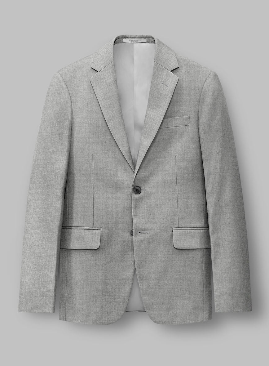 Napolean Ice Gray Wool Jacket - StudioSuits