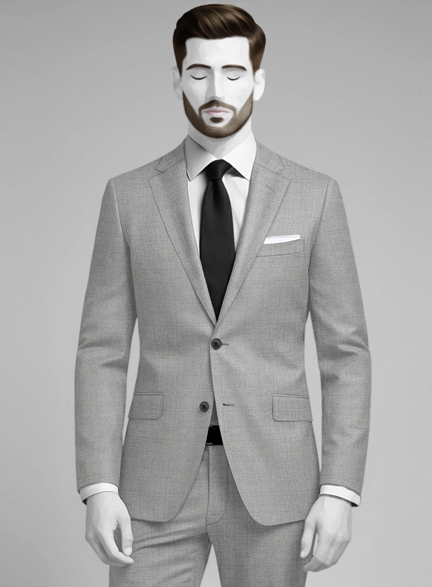 Napolean Ice Gray Wool Jacket - StudioSuits