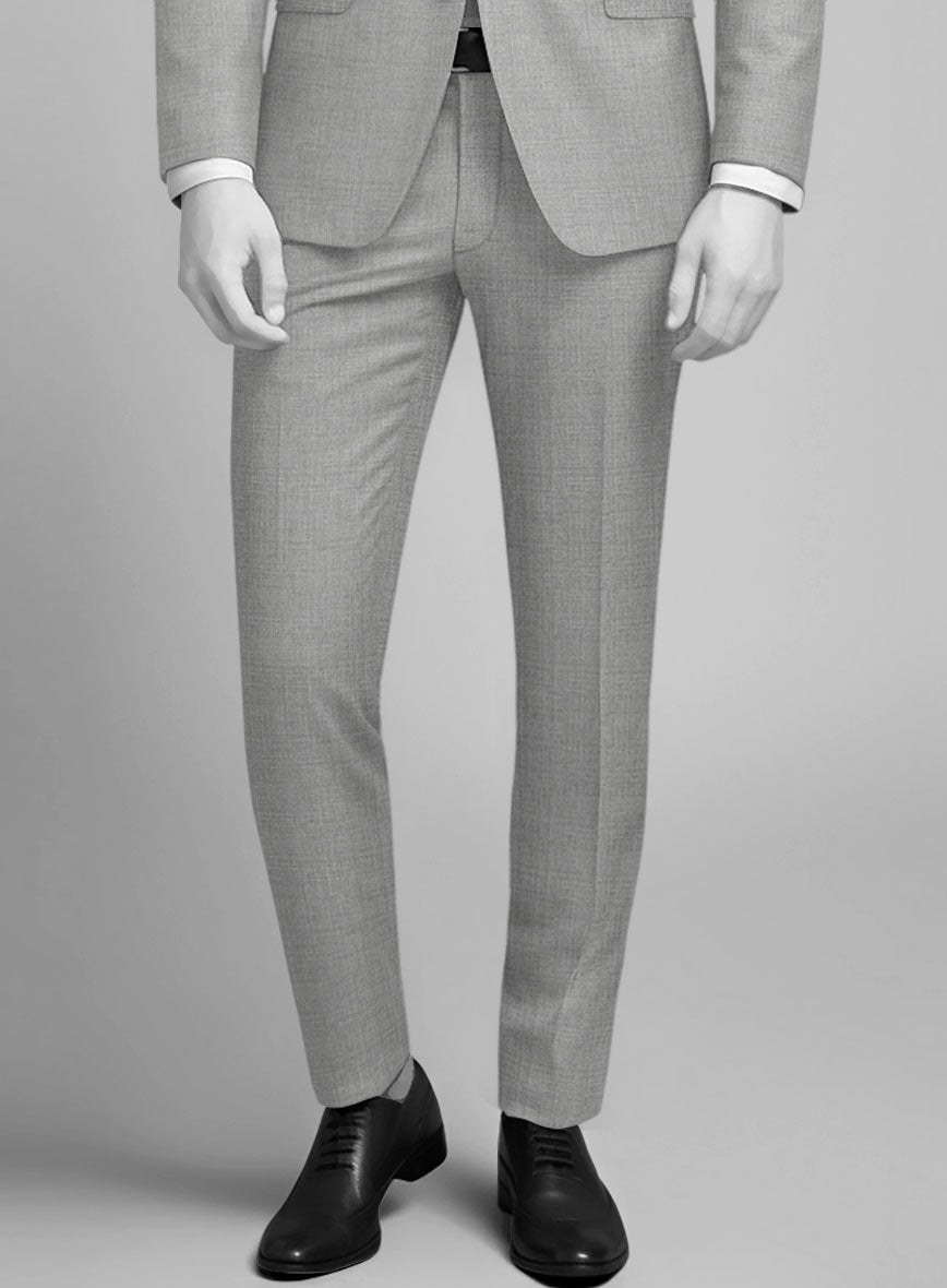 Napolean Ice Gray Wool Pants - StudioSuits