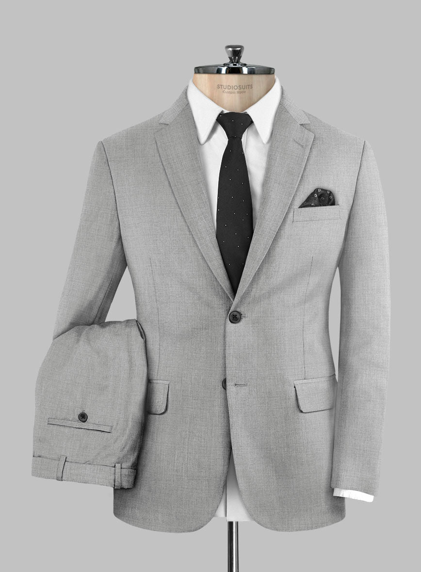 Napolean Ice Gray Wool Suit - StudioSuits