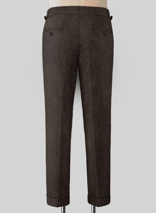 Naples Dark Brown Highland Tweed Trousers