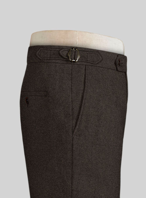 Naples Dark Brown Highland Tweed Trousers