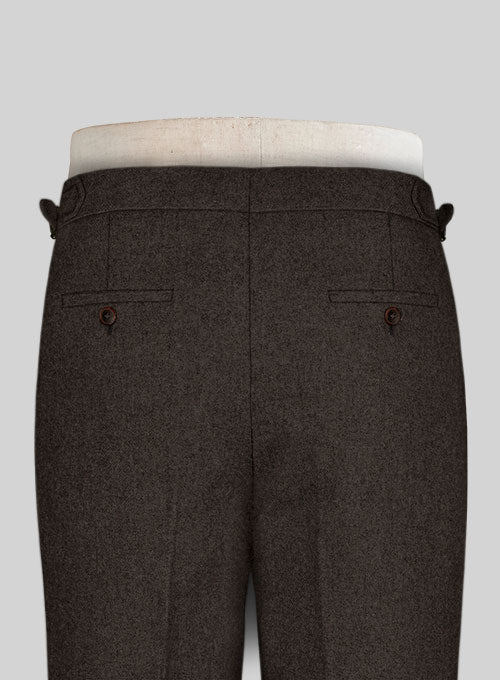 Naples Dark Brown Highland Tweed Trousers