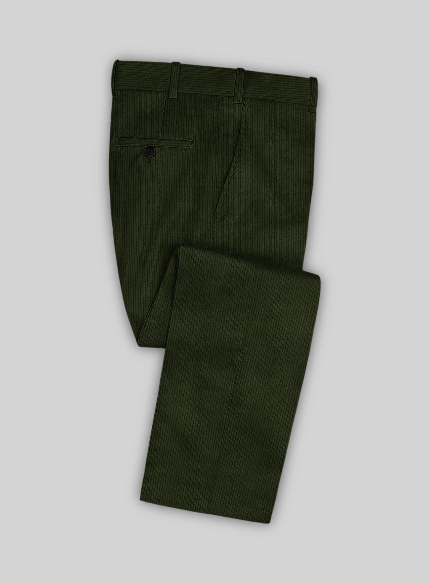 Outlets Numi olive green corduroy